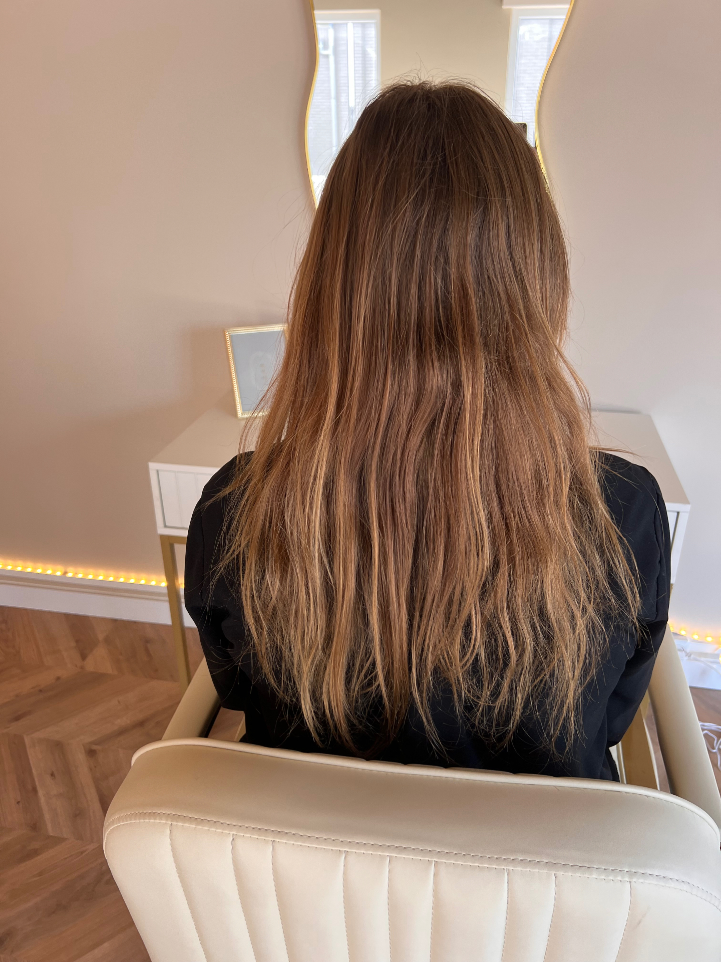 Warme bruine glans — voor
